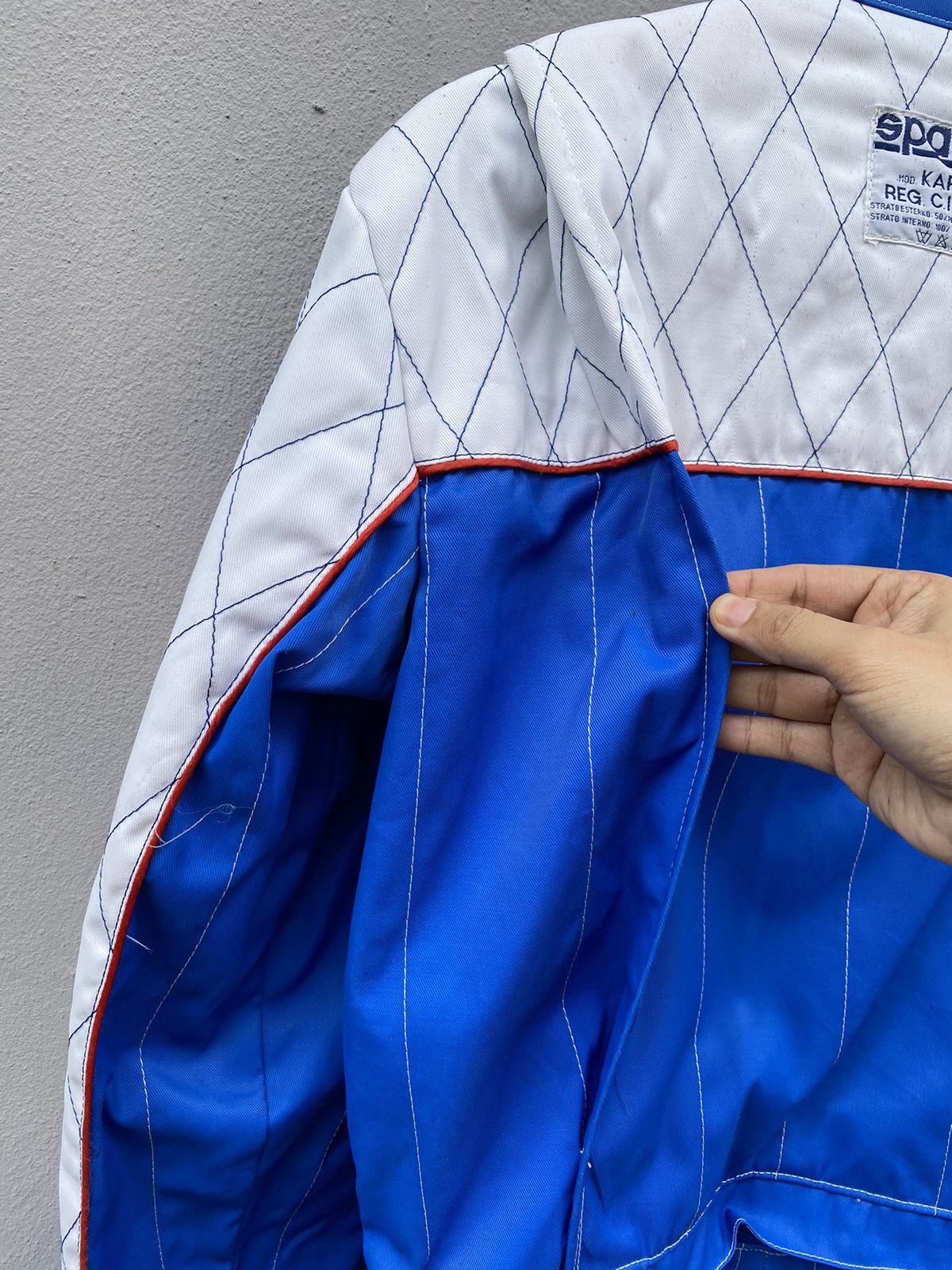 Vintage 🔥RARE🔥 Vintage SPARCO Racing Kart Suit Royal Blue/White Size US 36 / EU 52 - 13 Thumbnail