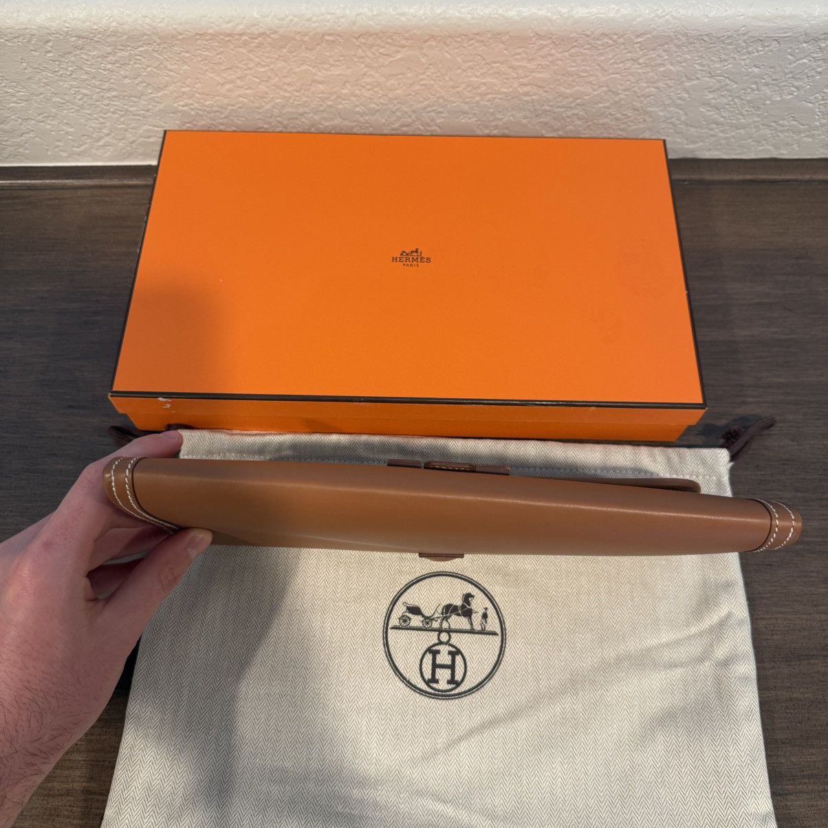 Hermes Hermes Jige Elan 29 Gold Clutch Bag Swift Calfskin Leather Size ONE SIZE - 7 Thumbnail