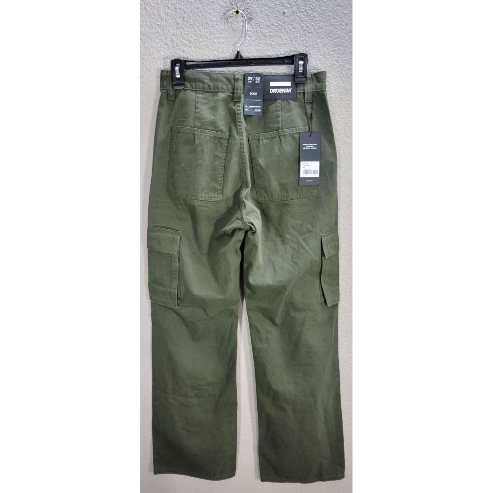 Vintage VINTAGE Echo DRDENIM Women's Cargo Pants Green Straight Regular 29 NWT Size 29" - 4 Thumbnail