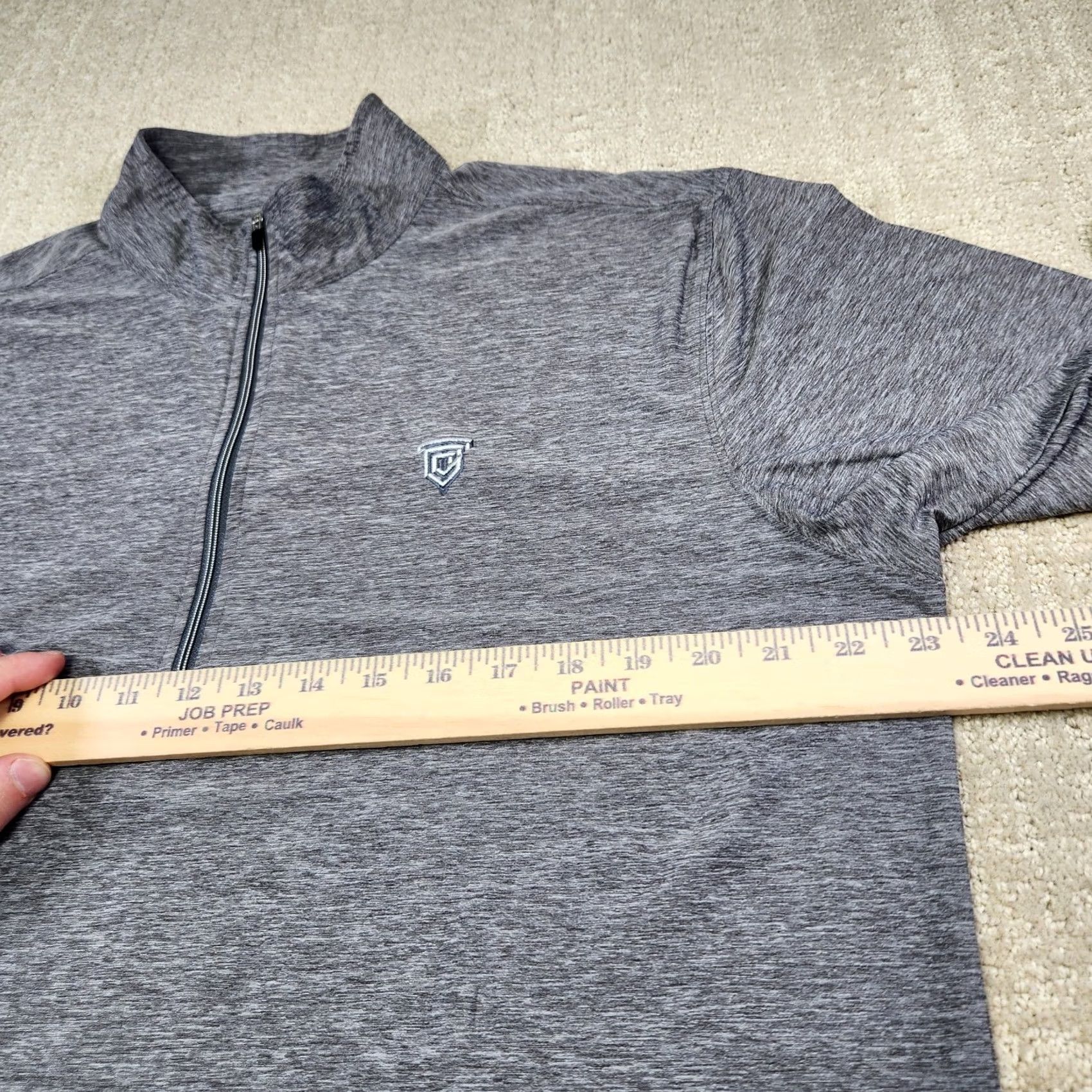 Vintage Straight Down Pullover Men Large Gray Performance 1/4 Zip Golf Lightweight Size US L / EU 52-54 / 3 - 6 Thumbnail
