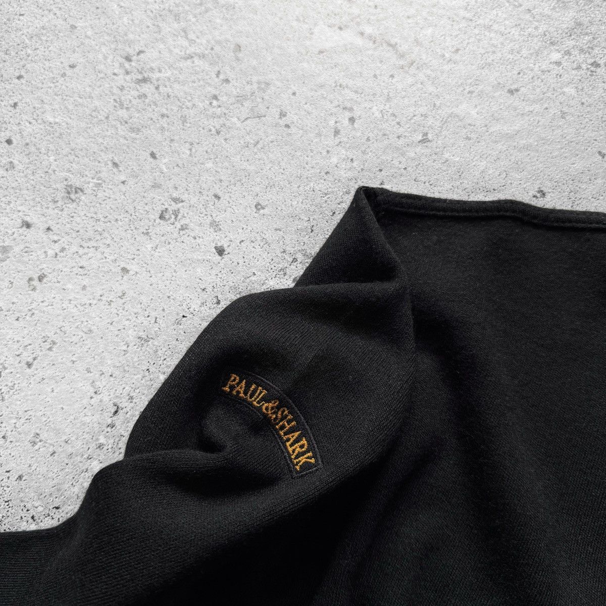 Paul & Shark Paul & Shark Mens Black Wool Polo Sweater LS Knit Jumper Size US L / EU 52-54 / 3 - 4 Thumbnail