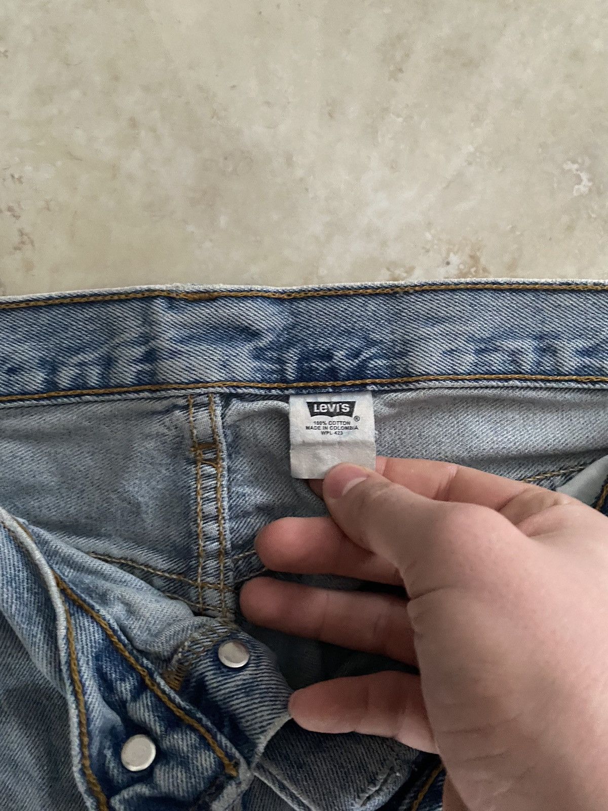 Levi's Vintage Levis Baggy Jeans Blue 501 Usa 2000s Y2K Streetwear Size US 35 - 7 Thumbnail