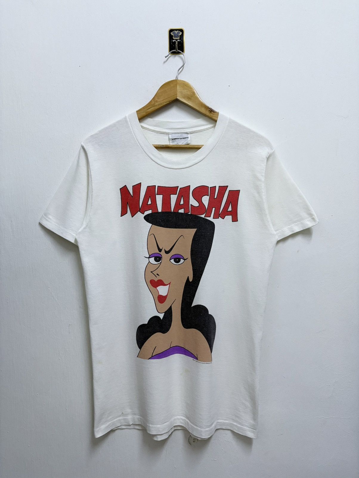 Vintage Vintage 90's Cartoon Rocky Bullwinkle Natasha Fatale T-Shirt Size US M / EU 48-50 / 2 - 1 Thumbnail