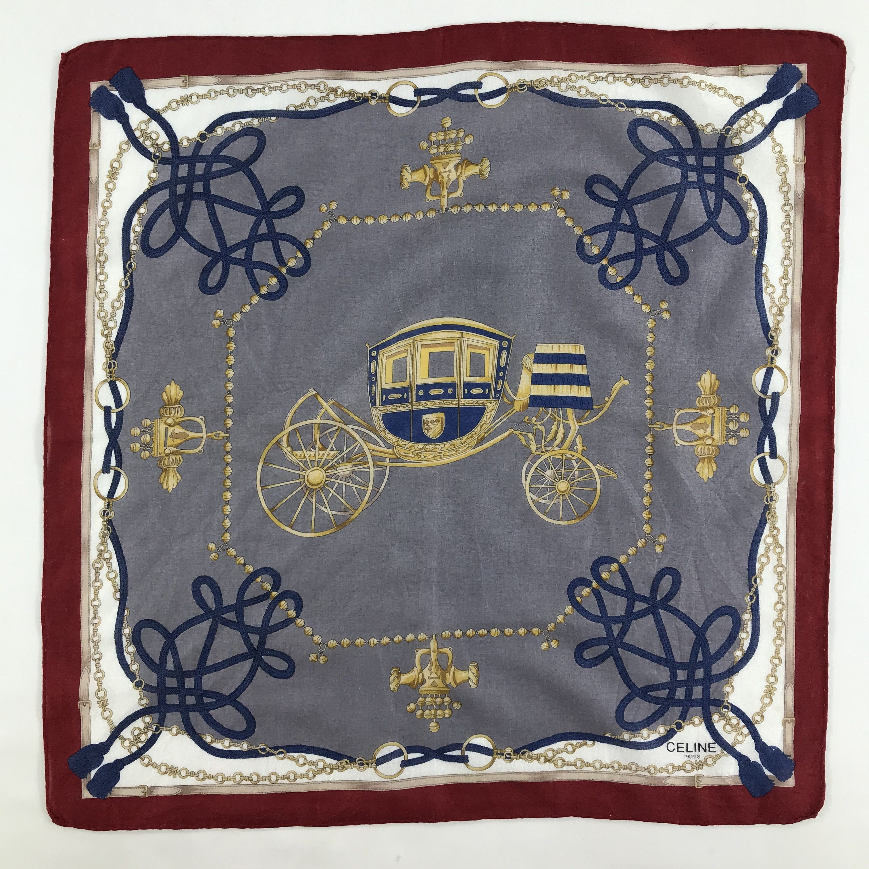 Celine × Vintage Celine Bandana / Handkerchief / Neckerchief - S1618 Size ONE SIZE - 1 Thumbnail