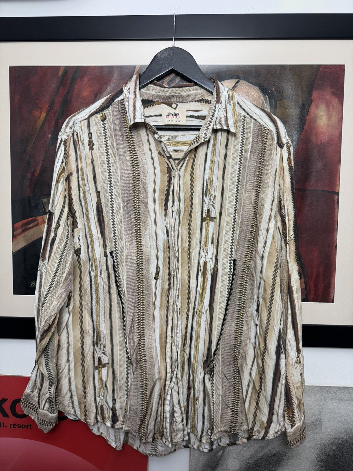 Jean Paul Gaultier Jean Paul Gaultier JPG Lindex Button Up Shirt Zips Fullprint Size US L / EU 52-54 / 3 - 1 Thumbnail