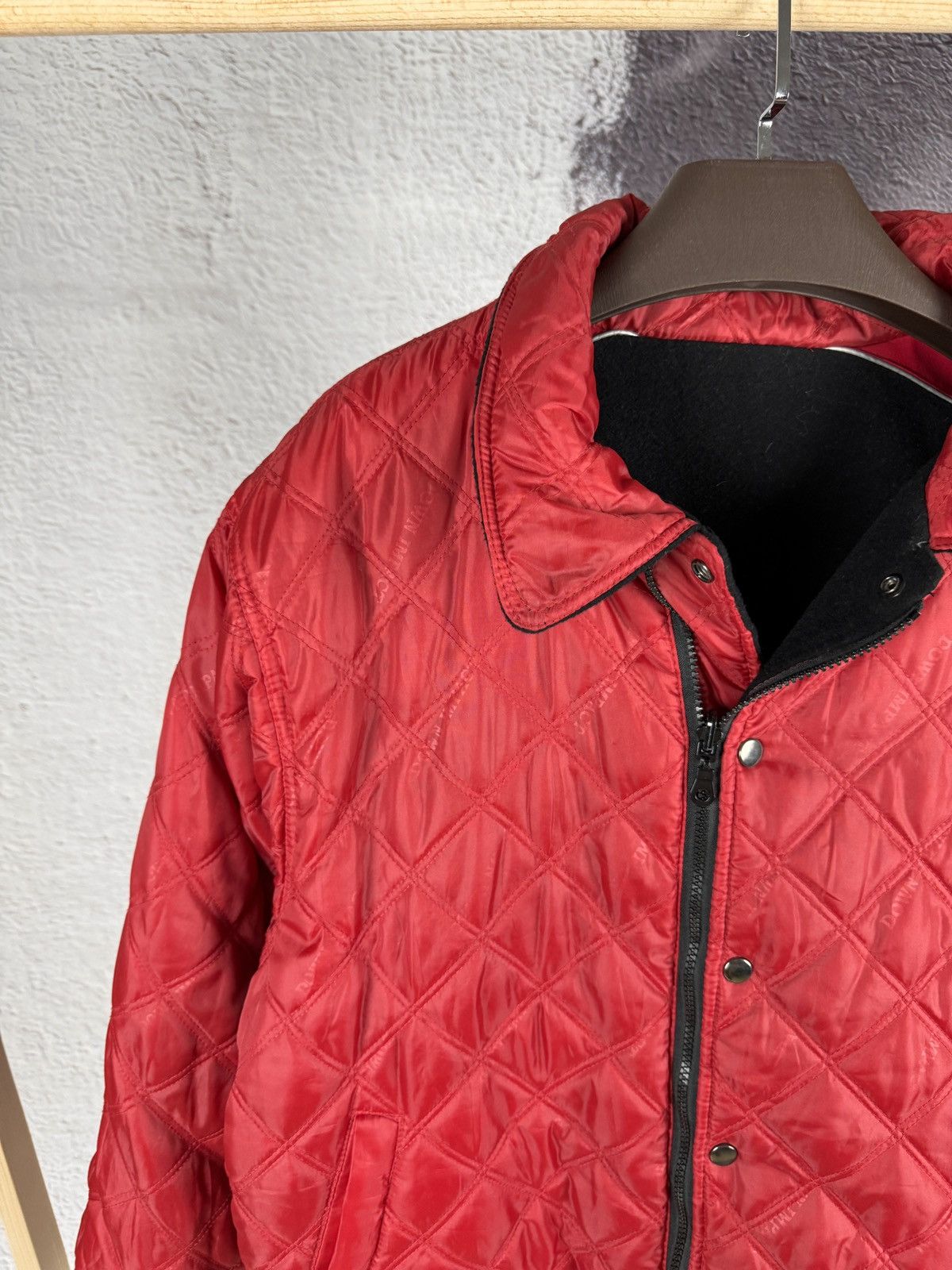 Vintage Down Impact USA reversible wool leather monogram bomber jckt Size US L / EU 52-54 / 3 - 4 Thumbnail