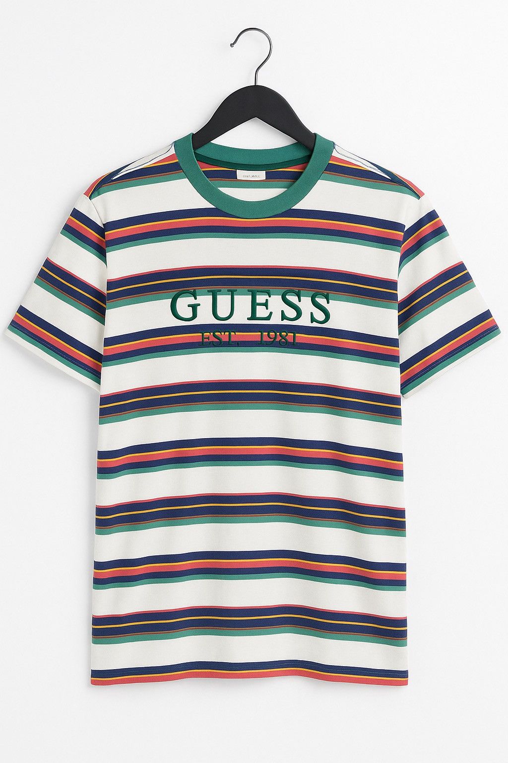 Guess Guess Los Angeles Striped Logo T-Shirt – 90s Retro-Inspired Size US XL / EU 56 / 4 - 1 Thumbnail