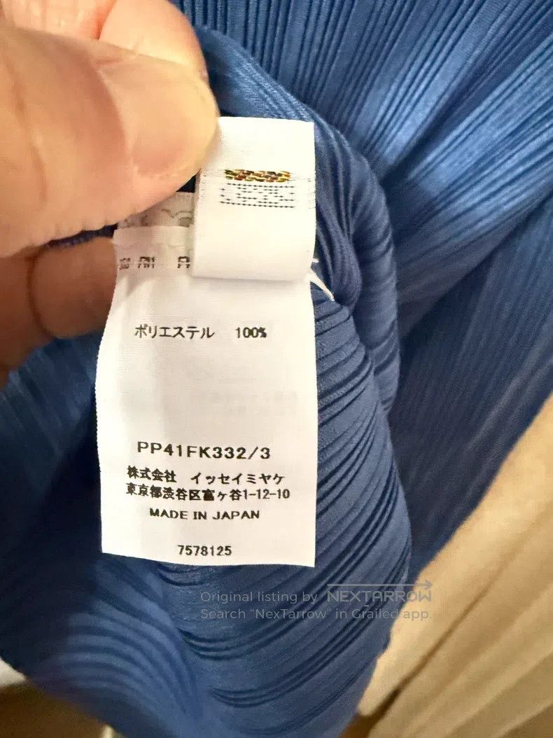 Issey Miyake Issey Miyake Long Sleeve Blue Top Size L / US 10 / IT 46 - 4 Thumbnail