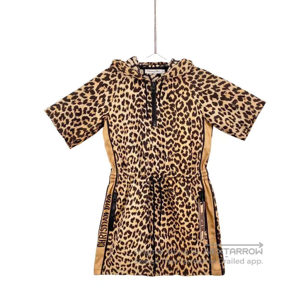 Dior Dior Leopard print dress with side letter logo| Size XXS / US 00 / IT 34 - 1 Thumbnail