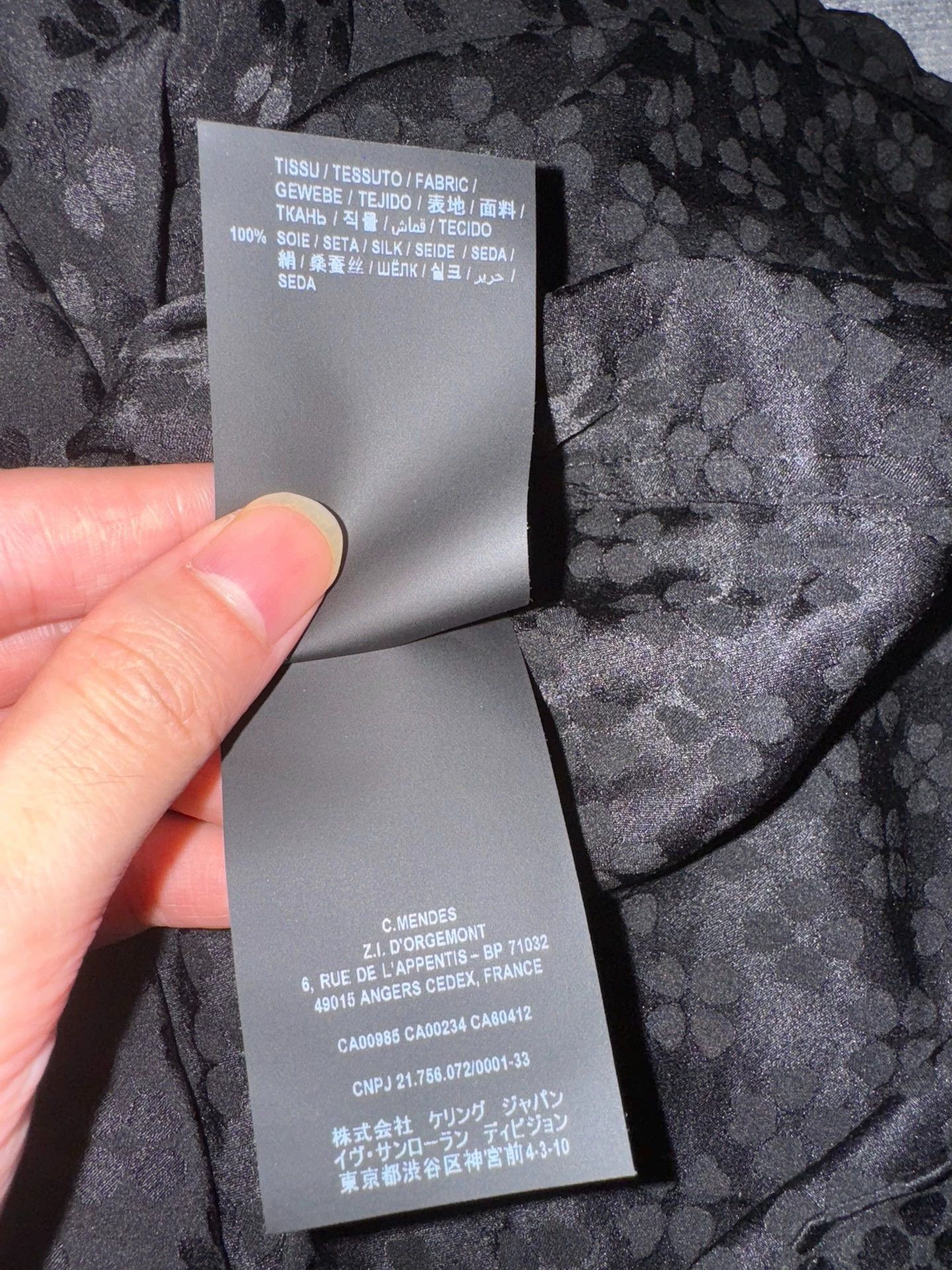 Saint Laurent Paris SLP22S silk Black Samurai shirt with all-over clover print Size L / US 10 / IT 46 - 6 Thumbnail