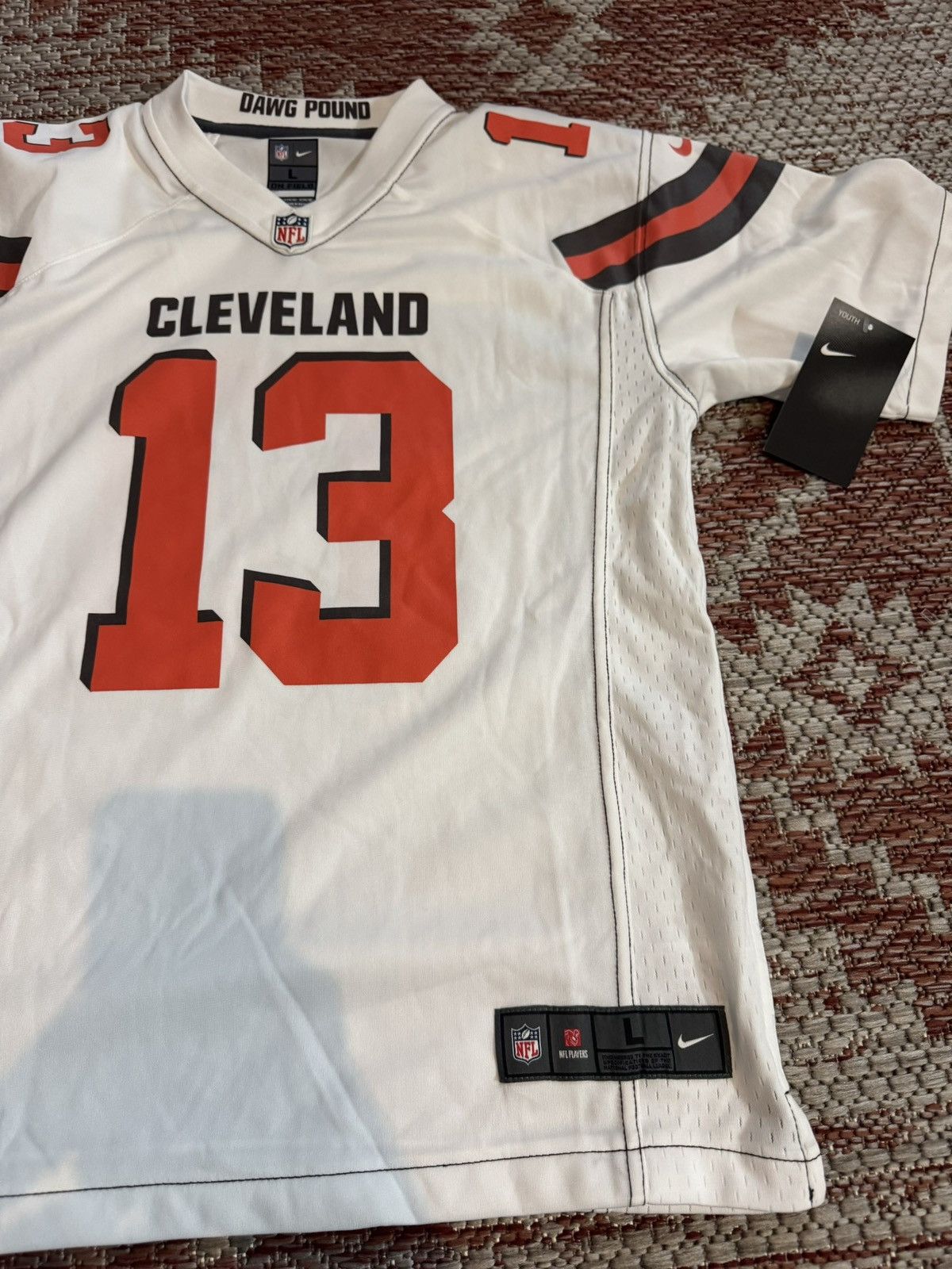 Nike Cleveland Browns Oder Beckham Jr White Jersey Sz Large Size US L / EU 52-54 / 3 - 2 Thumbnail