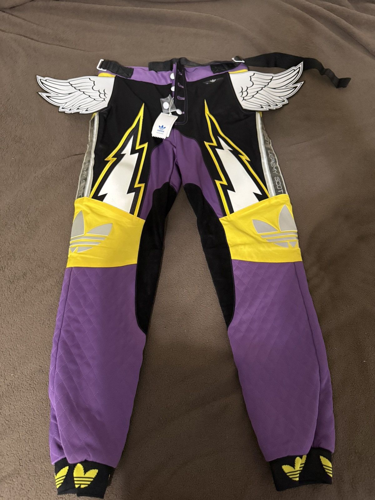 Adidas × Jeremy Scott JEREMY SCOTT ADIDAS MOTOR PANTS- PURCHASED FROM STEVE AOKI Size US 32 / EU 48 - 6 Thumbnail