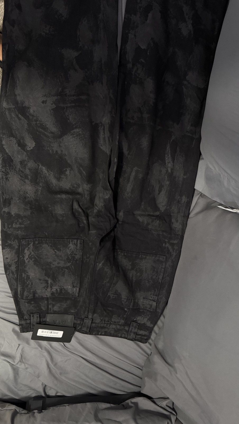 Rta Black Wax Coated RTA Cargos - DDG Size US 32 / EU 48 - 4 Thumbnail