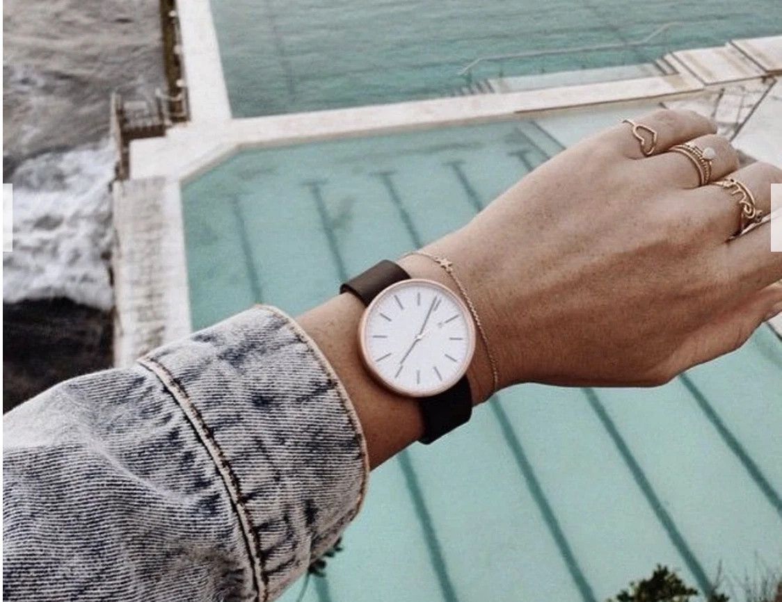 Uniform Wares Uniform Wares M40 date watch in PVD rose gold brown Nappa Size ONE SIZE - 6 Thumbnail