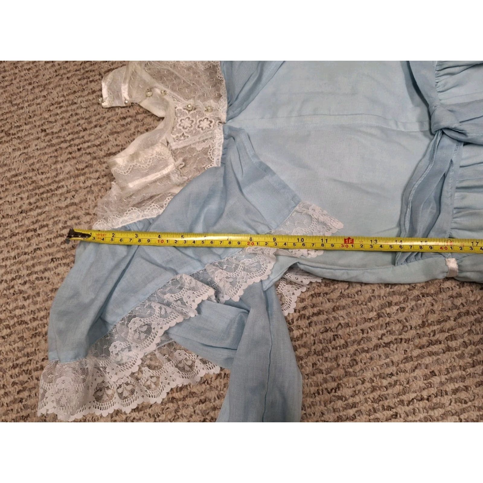 Jessica McClintock VINTAGE Jessica McClintock Blue Lace Dress Ball Gown Women 11 Long Nwt Size L / US 10 / IT 46 - 6 Thumbnail
