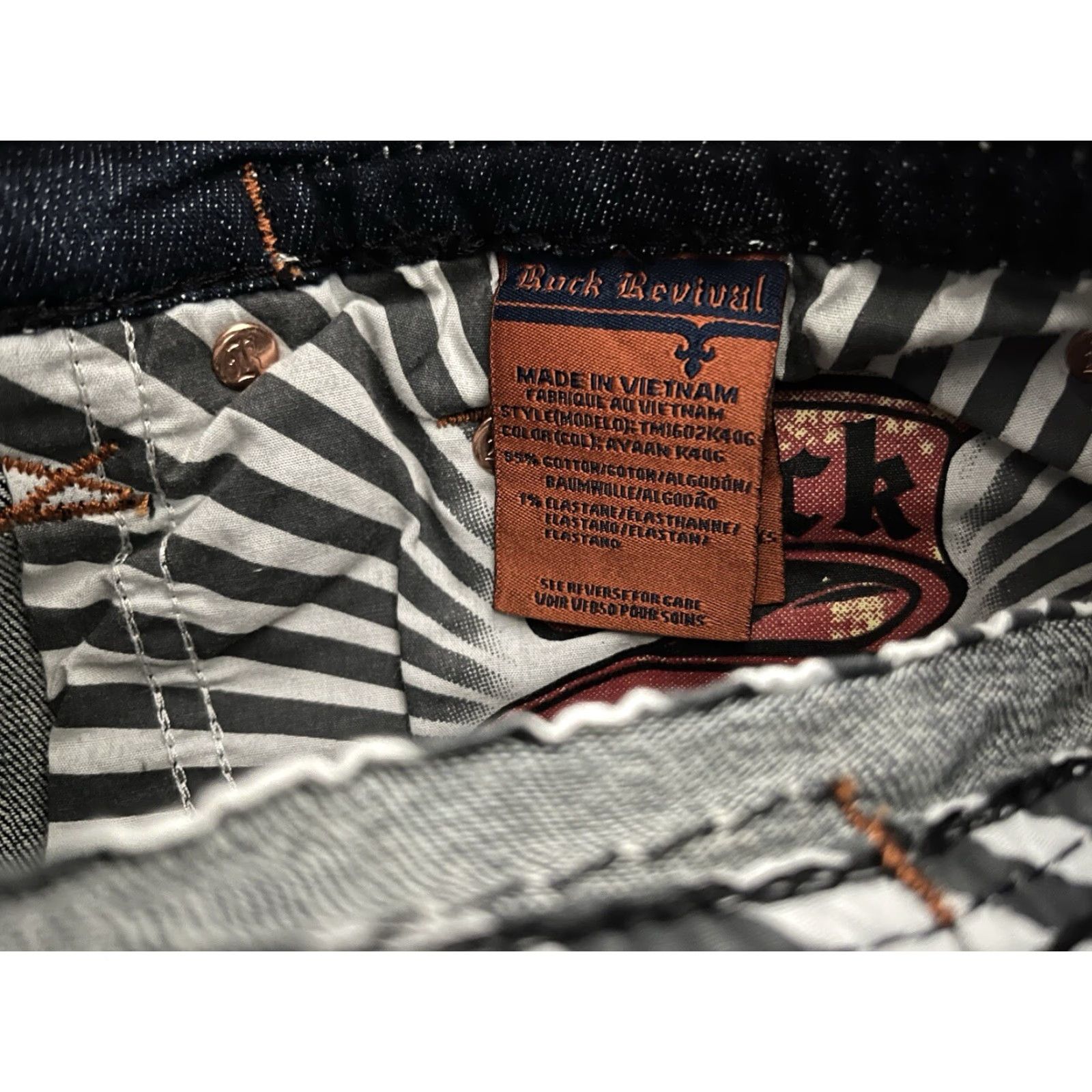 Vintage VINTAGE Rock Revival Jeans Distressed Biker Mens 40x34 Gold NWT Size US 40 / EU 56 - 3 Thumbnail