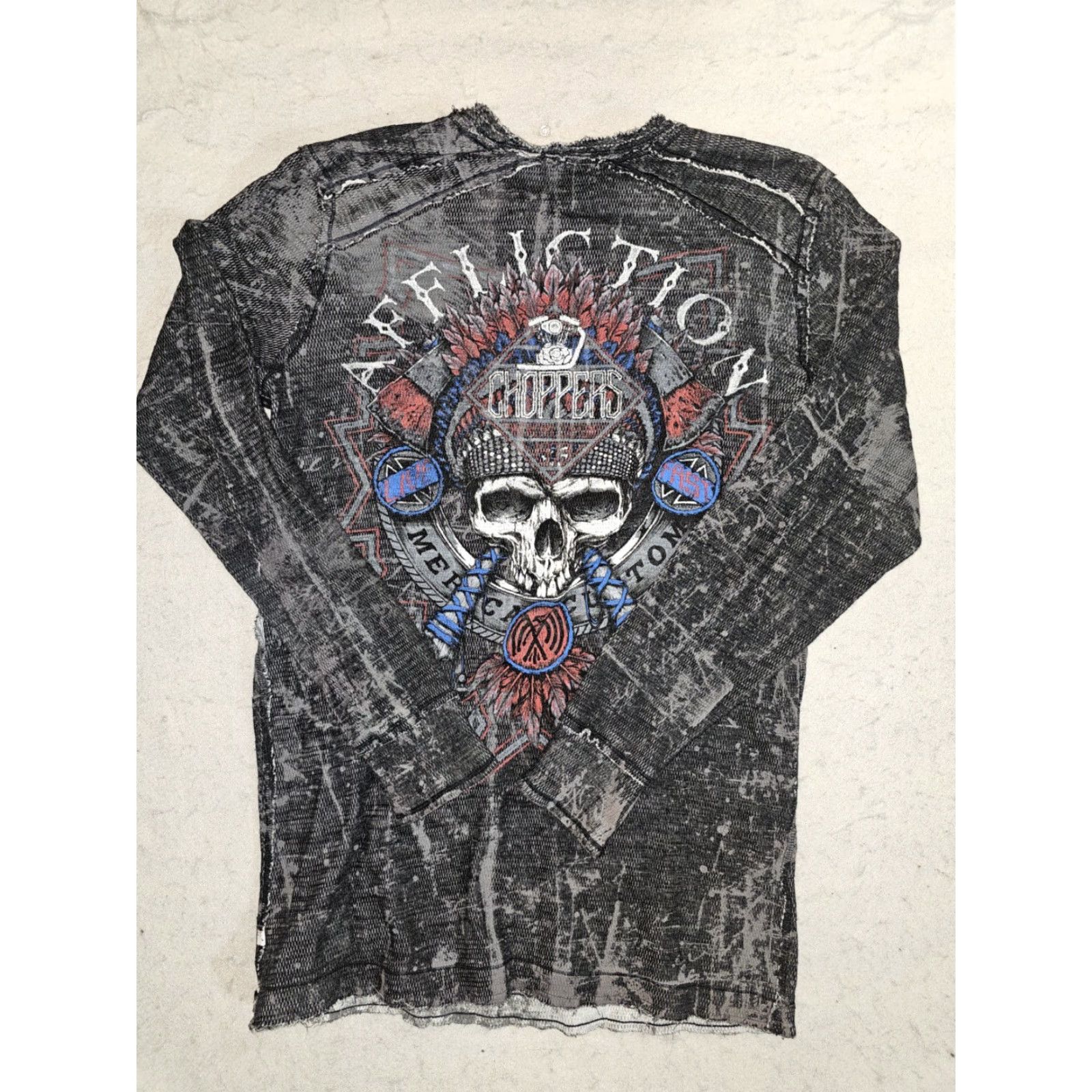 Affliction Affliction American Chopper Reversible Long Sleeve Thermal Shirt Mens Large Size US L / EU 52-54 / 3 - 6 Thumbnail