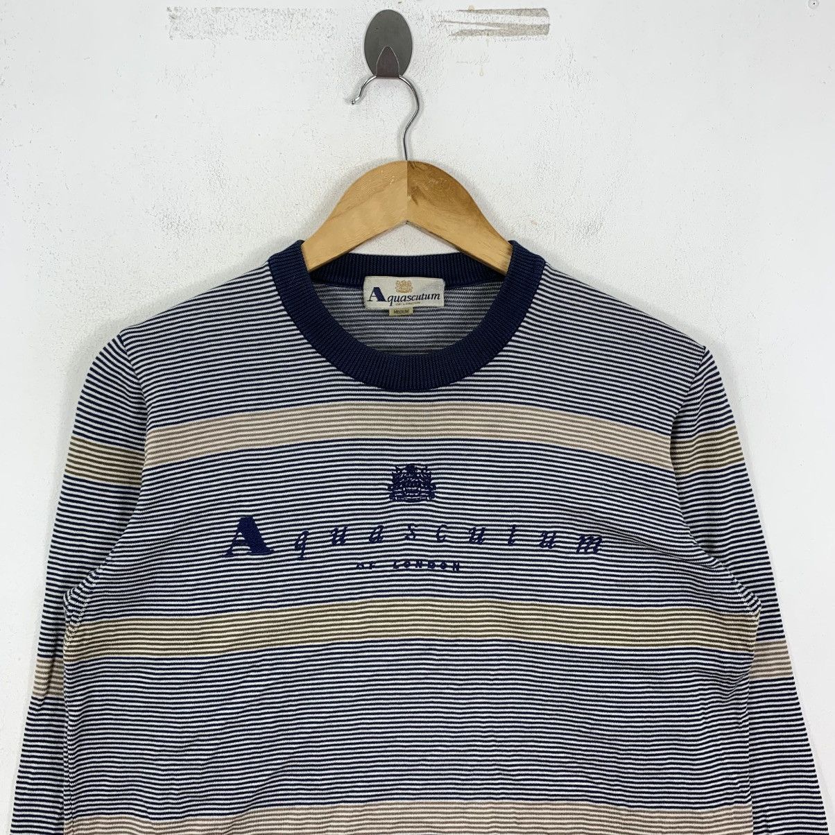 Aquascutum Vintage AQUASCUTUM OF LONDON Stripes Long Sleeve Tshirt Size M / US 6-8 / IT 42-44 - 3 Thumbnail