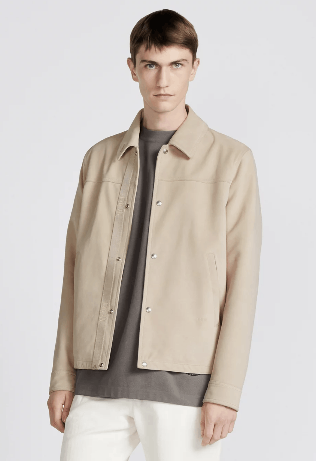 Dior NEVER WORN Ecru Suede Calfskin Overshirt Size US S / EU 44-46 / 1 - 2 Thumbnail