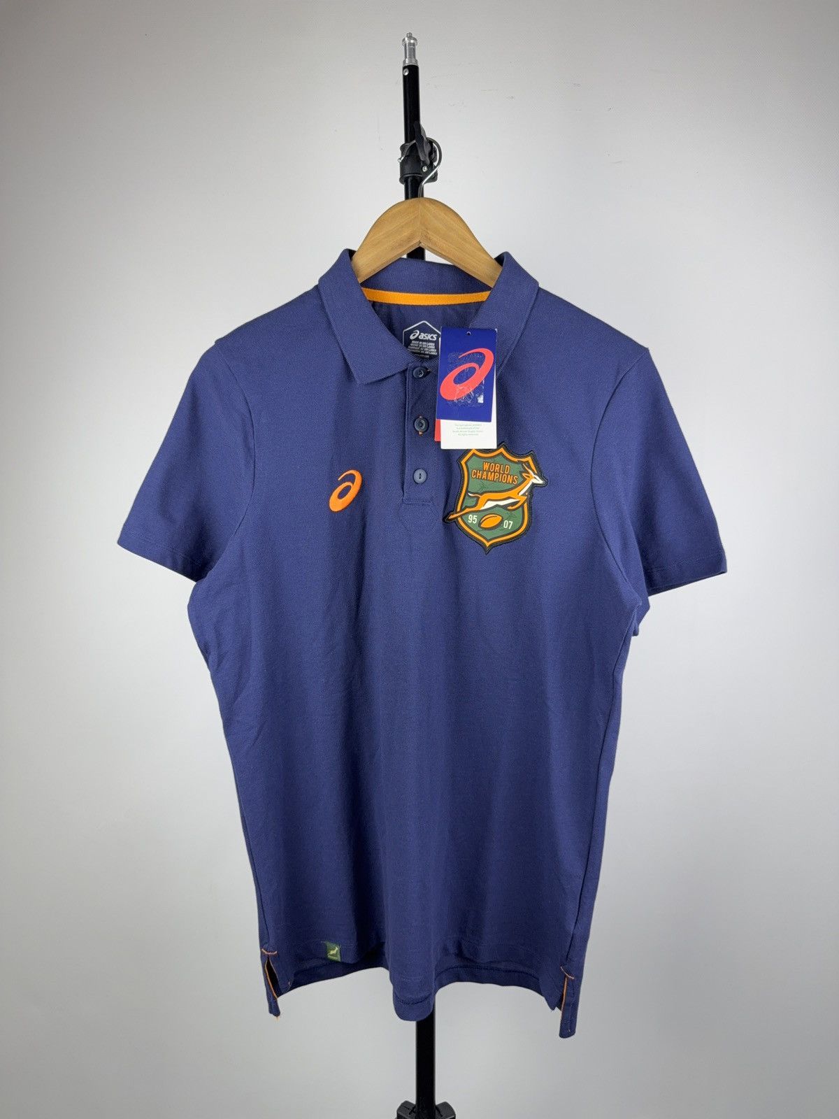 Asics NWT Asics official SA Rugby Springboks Team Polos Size US M / EU 48-50 / 2 - 1 Thumbnail