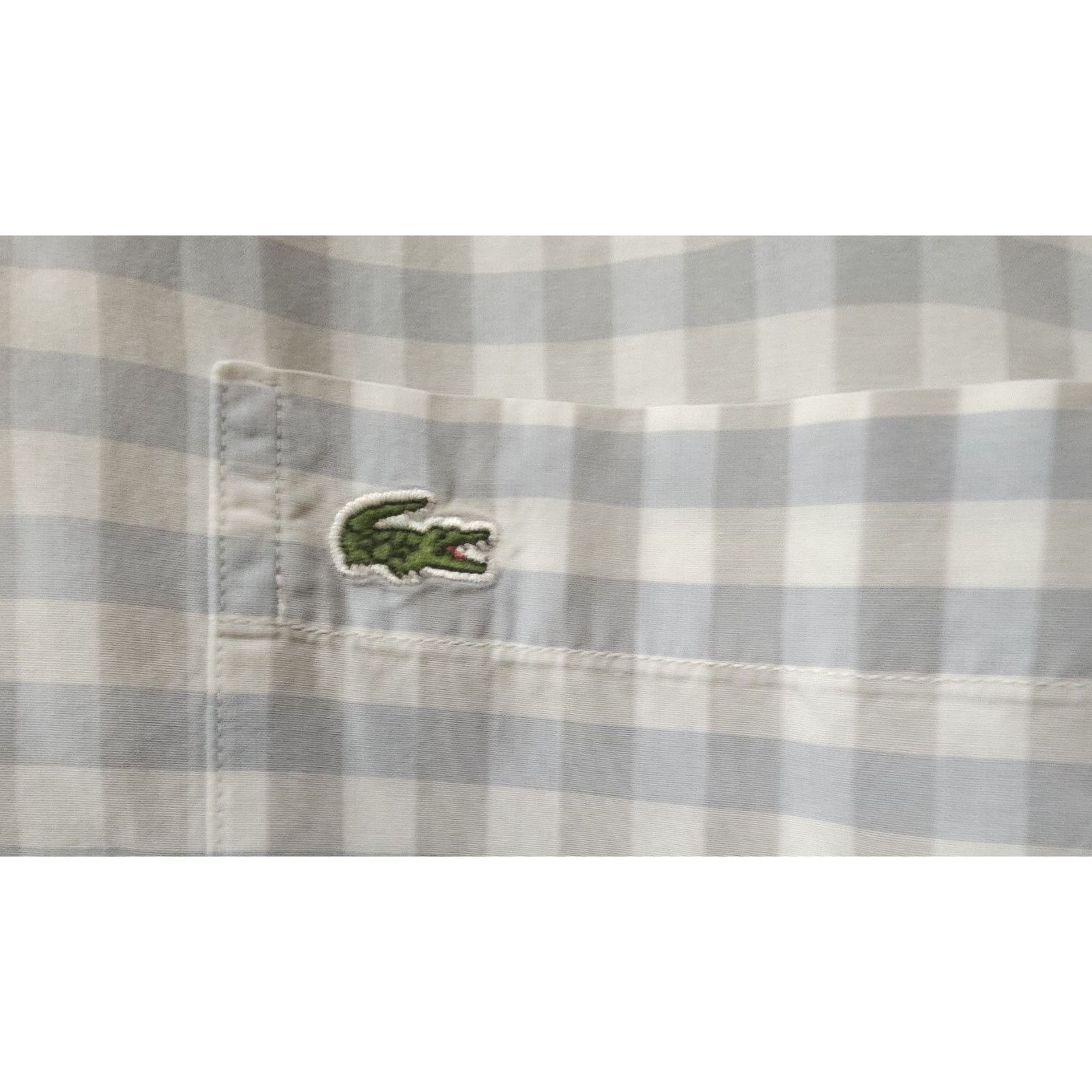 Lacoste Lacoste Modern Fit Plaid Button Down Shirt Cotton Logo 42 Size US XS / EU 42 / 0 - 4 Thumbnail
