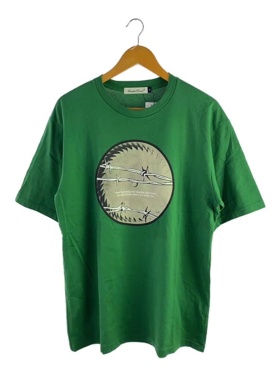 image of Undercover Barbed Wire Razor Script Tee in Green, Men's (Size XL)