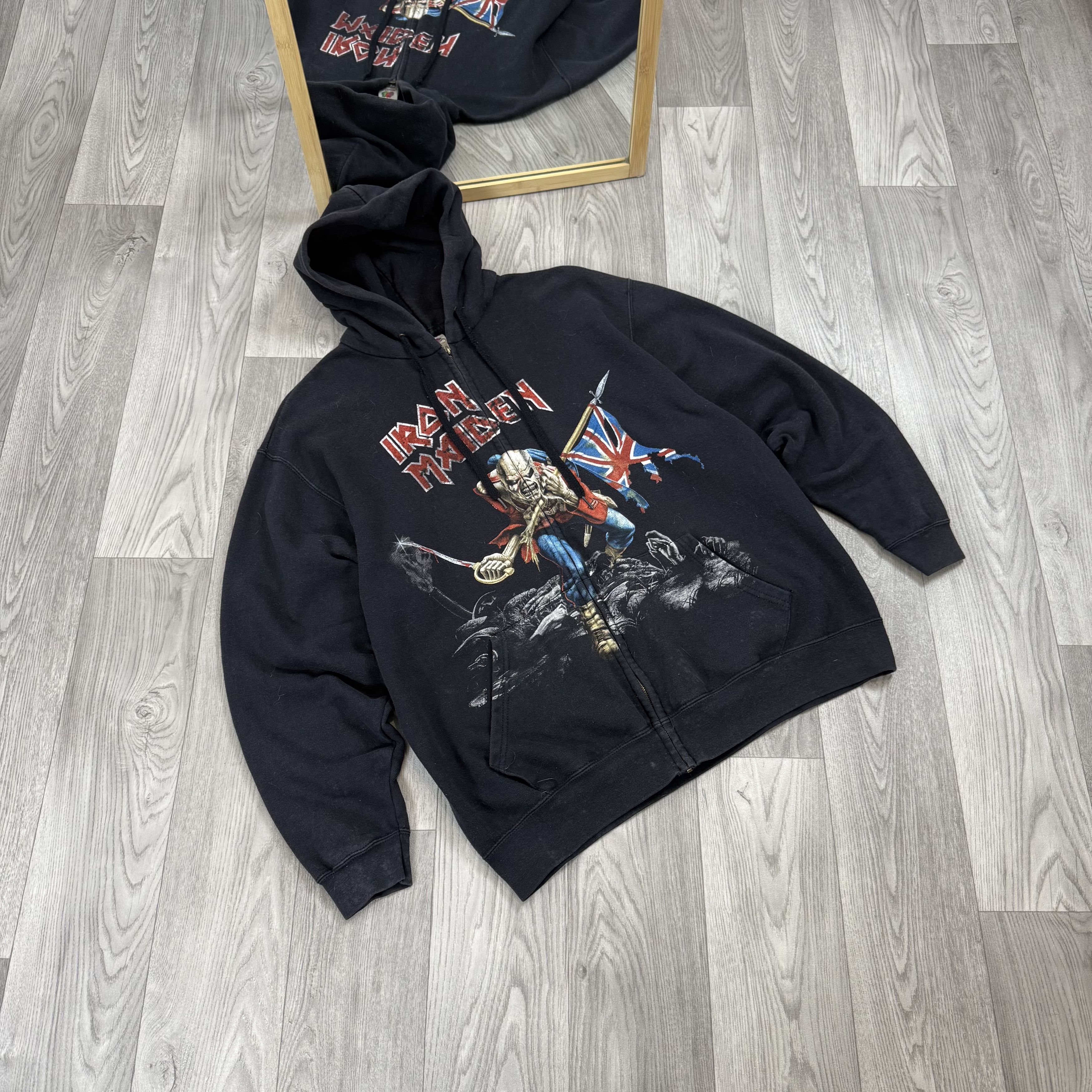 Iron Maiden Vintage Iron Maiden 90s Rock Band Zip Hoodie Hooded Sweat Size US XL / EU 56 / 4 - 3 Thumbnail