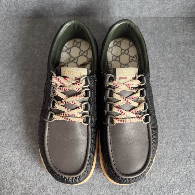 Gucci Gucci Leather Lace-Up Low-Top Sneakers for Men Size US 8.5 / EU 41-42 - 2 Thumbnail