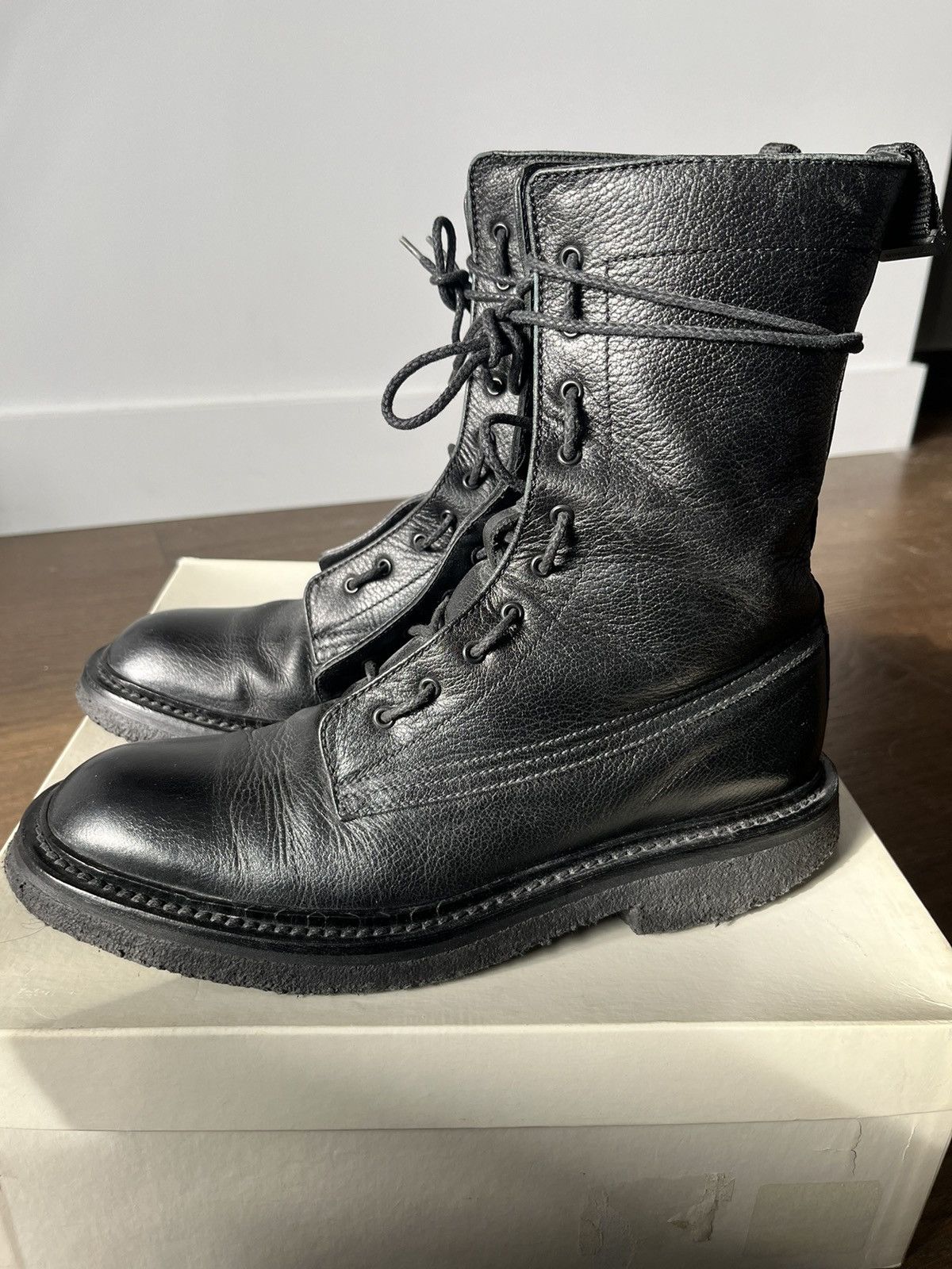Dior × Hedi Slimane AW07 Dior Homme “Navigate” Combat Boots Size US 7 / EU 40 - 8 Thumbnail
