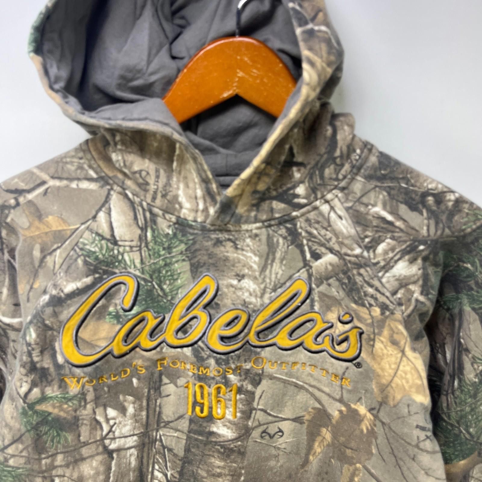 Cabelas Vintage Cabela's Real Tree Camo Hoodie Youth XL Size US XL / EU 56 / 4 - 3 Thumbnail