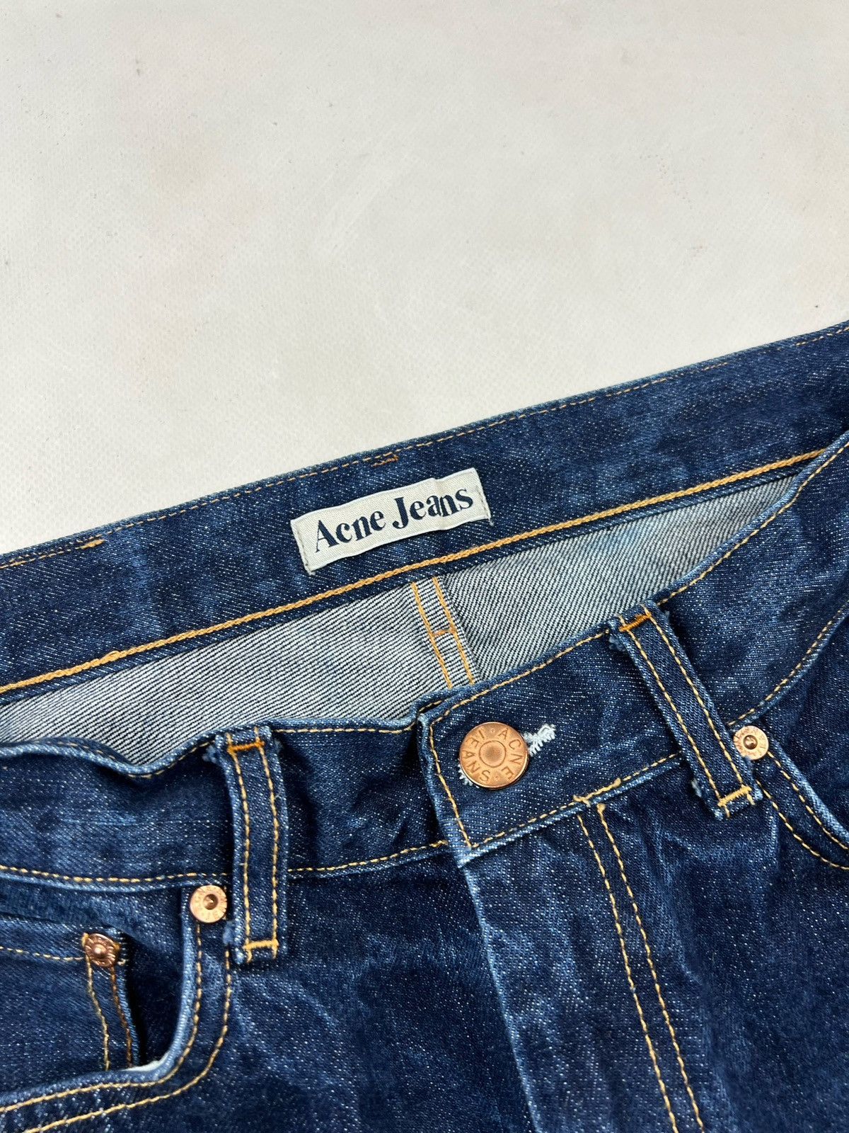 Acne Studios Acne Studios Mod alternative raw navy denim jeans Size US 31 - 9 Thumbnail