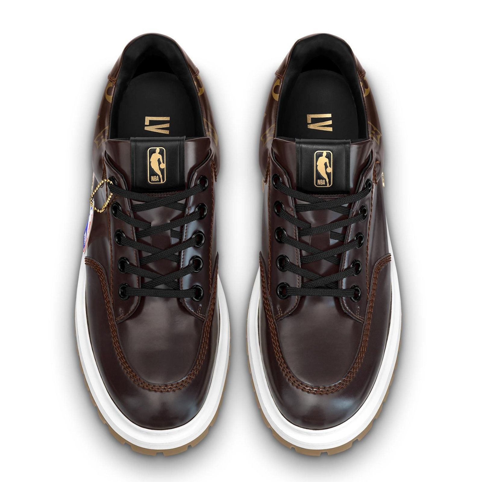 Louis Vuitton Louis Vuitton LV x NBA Abbesses Derby Ebony Brown Size US 10 / EU 43 - 8 Thumbnail
