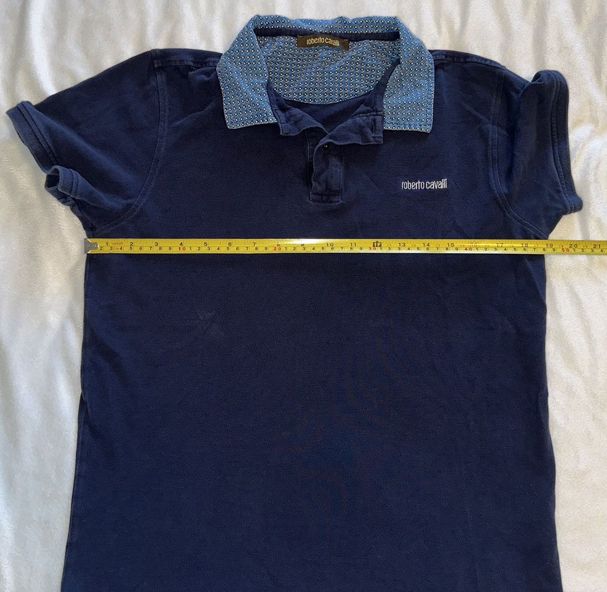 Roberto Cavalli Roberto Cavalli Polo Shirt Mens Blue S/S Casual-Size L Size US L / EU 52-54 / 3 - 3 Thumbnail