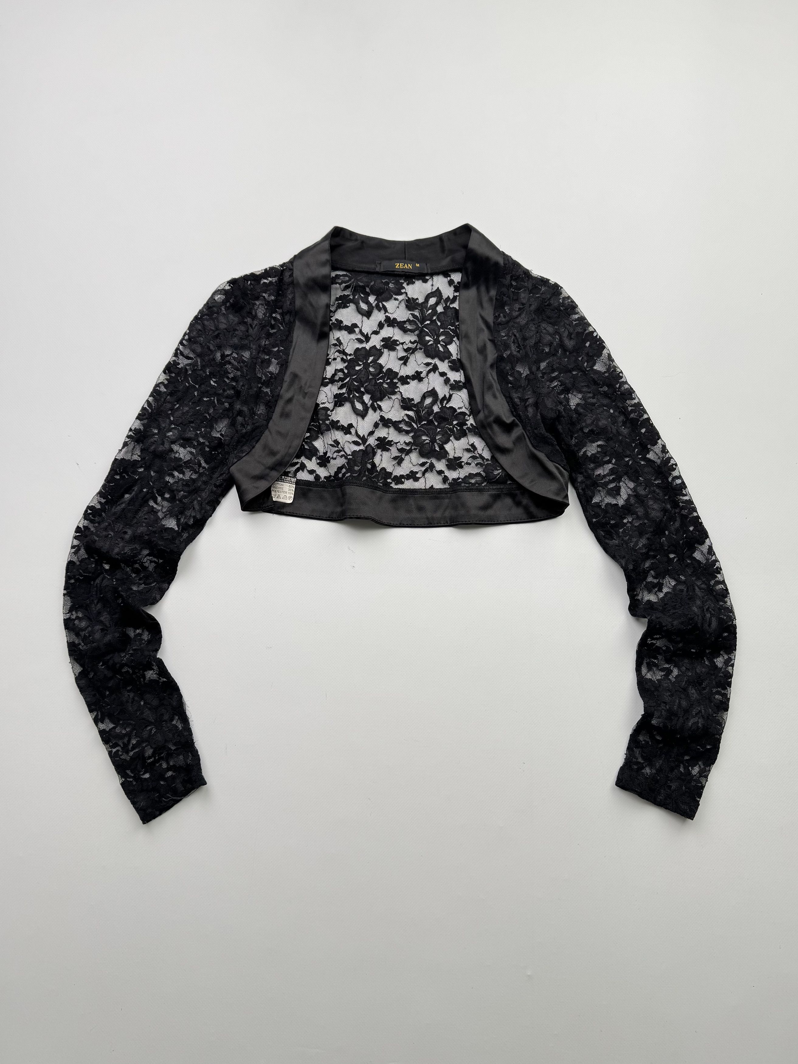 Vintage Mesh Cropped Blouse B312 E2(V366)