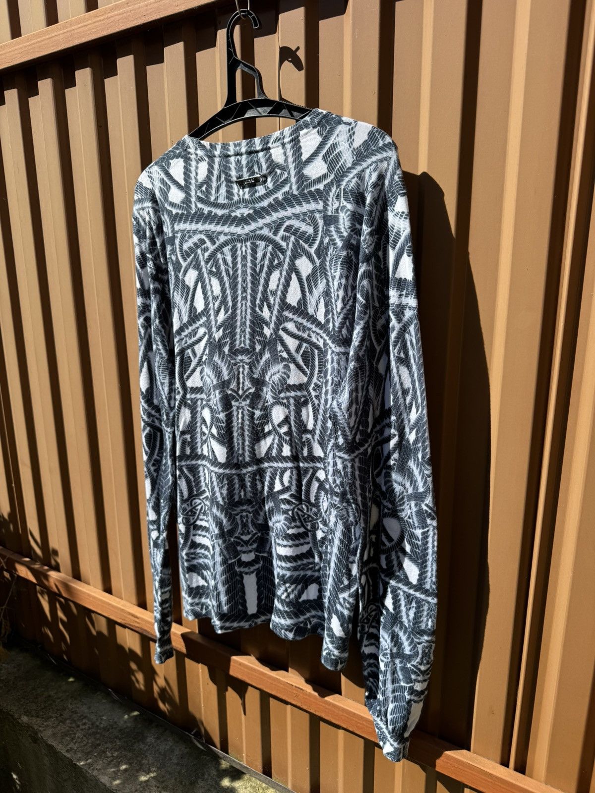 Just Cavalli Just Cavalli Ropes Overprint Long Sleeve Size US XL / EU 56 / 4 - 15 Thumbnail