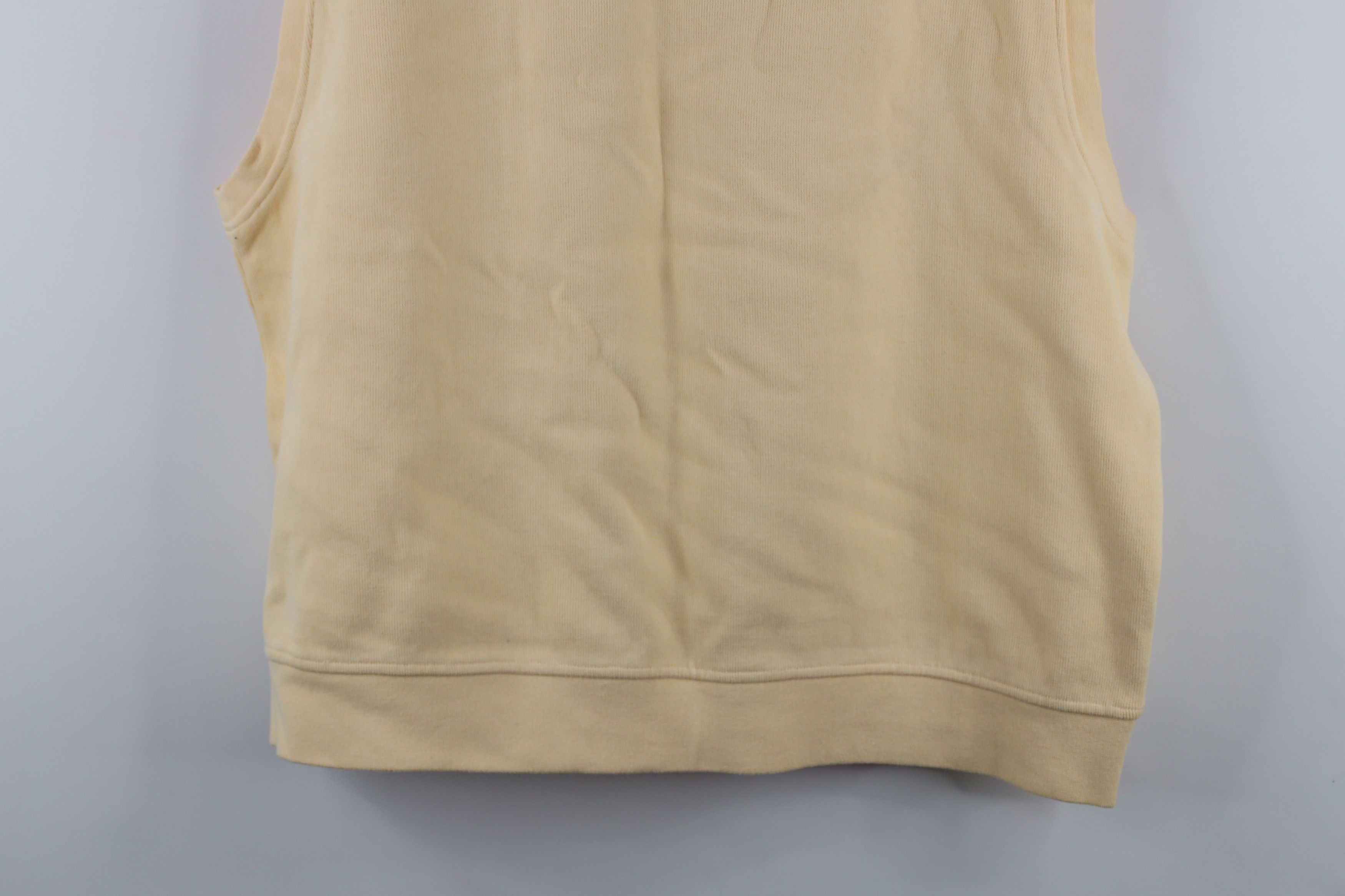 Orvis Vintage 90s Orvis Blank Cotton Knit Sweater Vest Yellow Size US XXL / EU 58 / 5 - 9 Thumbnail