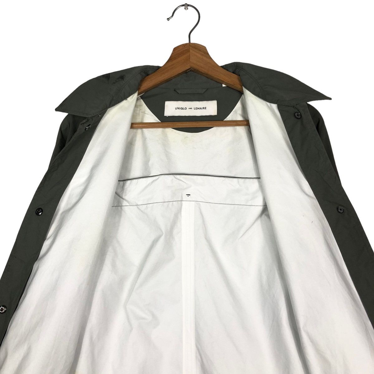 Japanese Brand 🔥Green Military Long Fly Coats Jacket Lemaire Uniqlo Japan Size US M / EU 48-50 / 2 - 14 Thumbnail