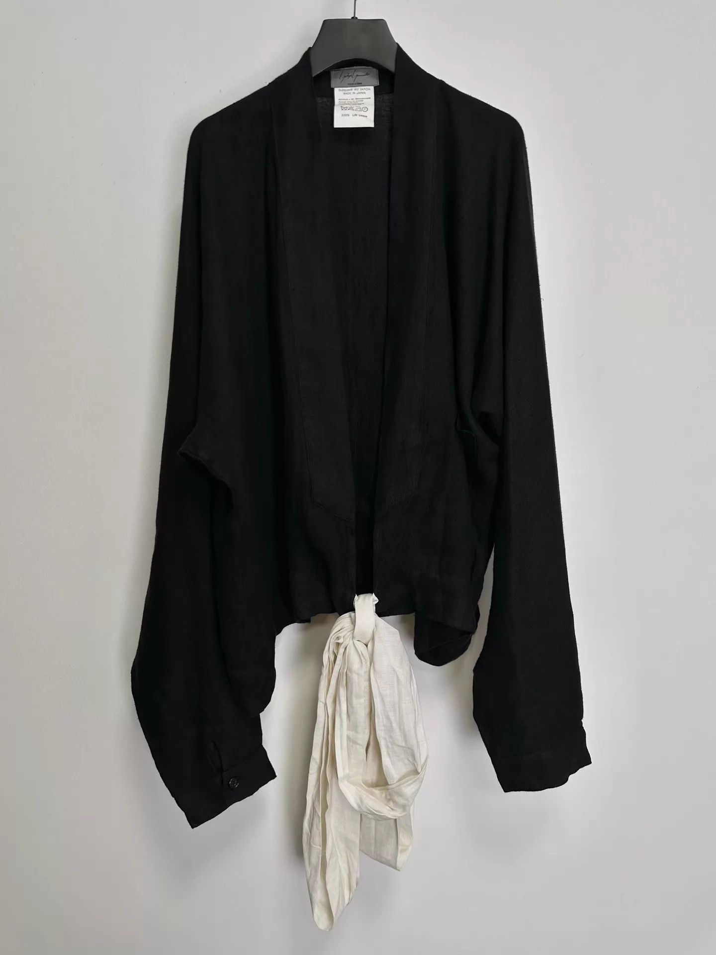 Yohji Yamamoto Yohji Yamamoto 1985SS Draped Linen Jacket free size Size US M / EU 48-50 / 2 - 1 Thumbnail