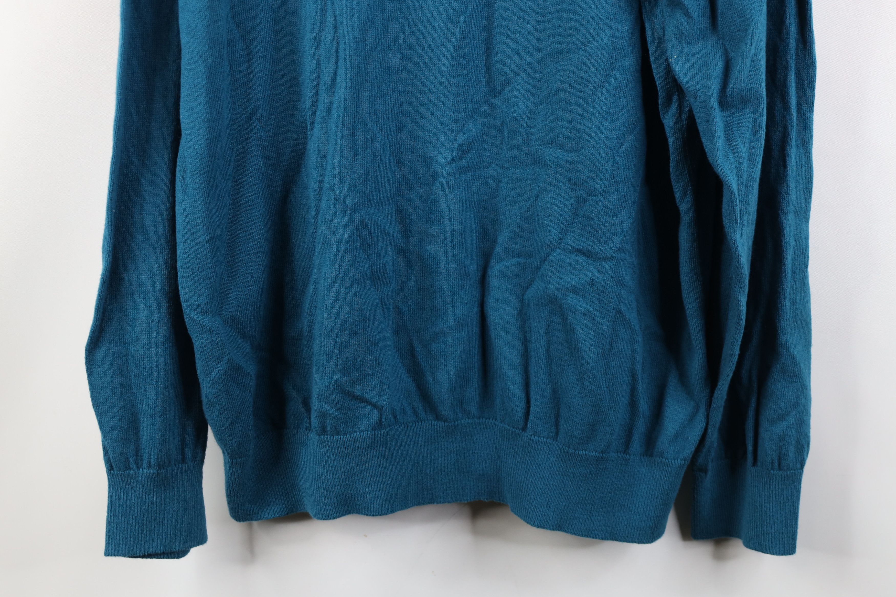 L.L. Bean Vintage LL Bean Cotton Cashmere Ribbed Knit 1/4 Zip Sweater Size US L / EU 52-54 / 3 - 11 Thumbnail