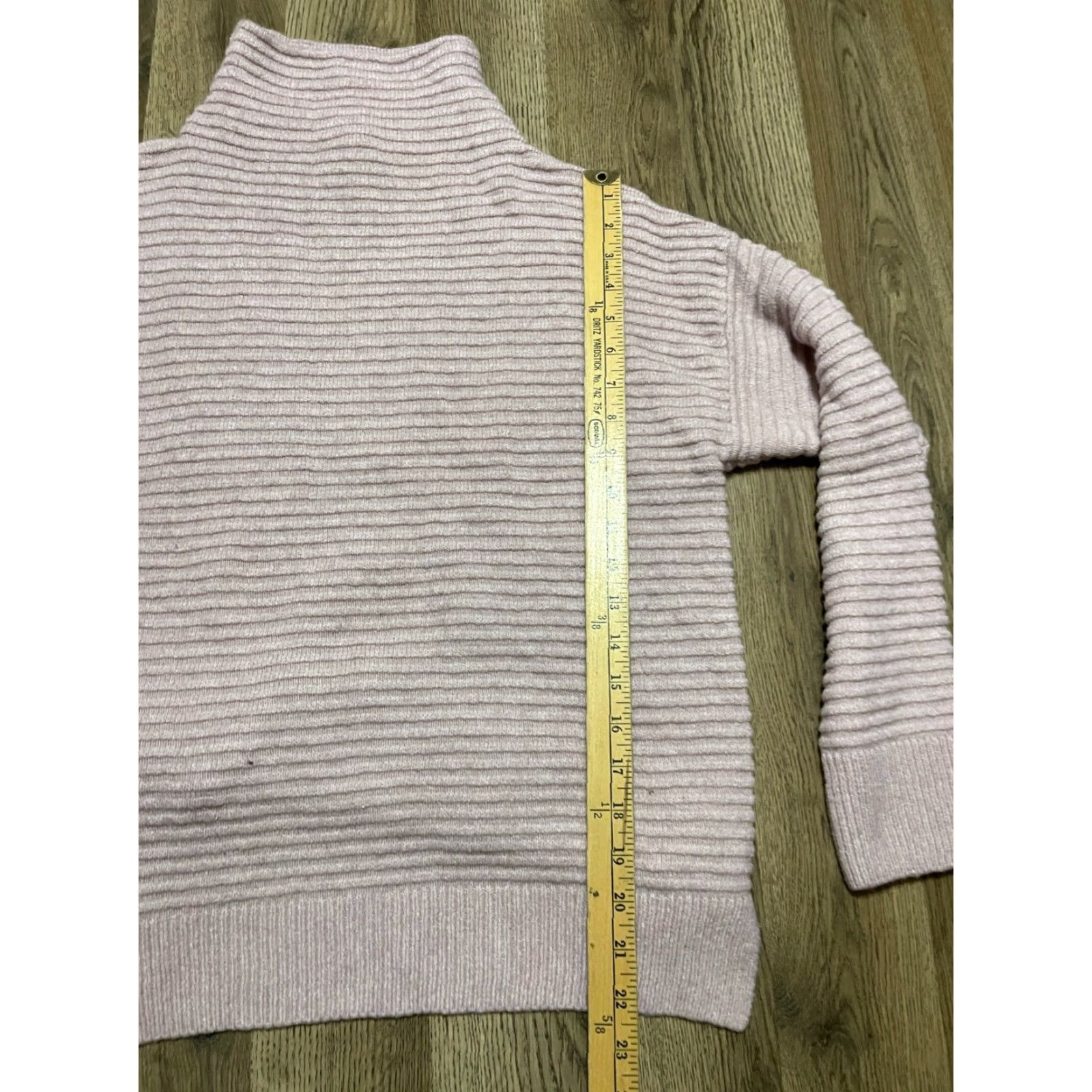 New Republic REPUBLIC Sweater Women's Small Pink Turtleneck Pullover Long Sleeve Ribbed Size S / US 4 / IT 40 - 6 Thumbnail
