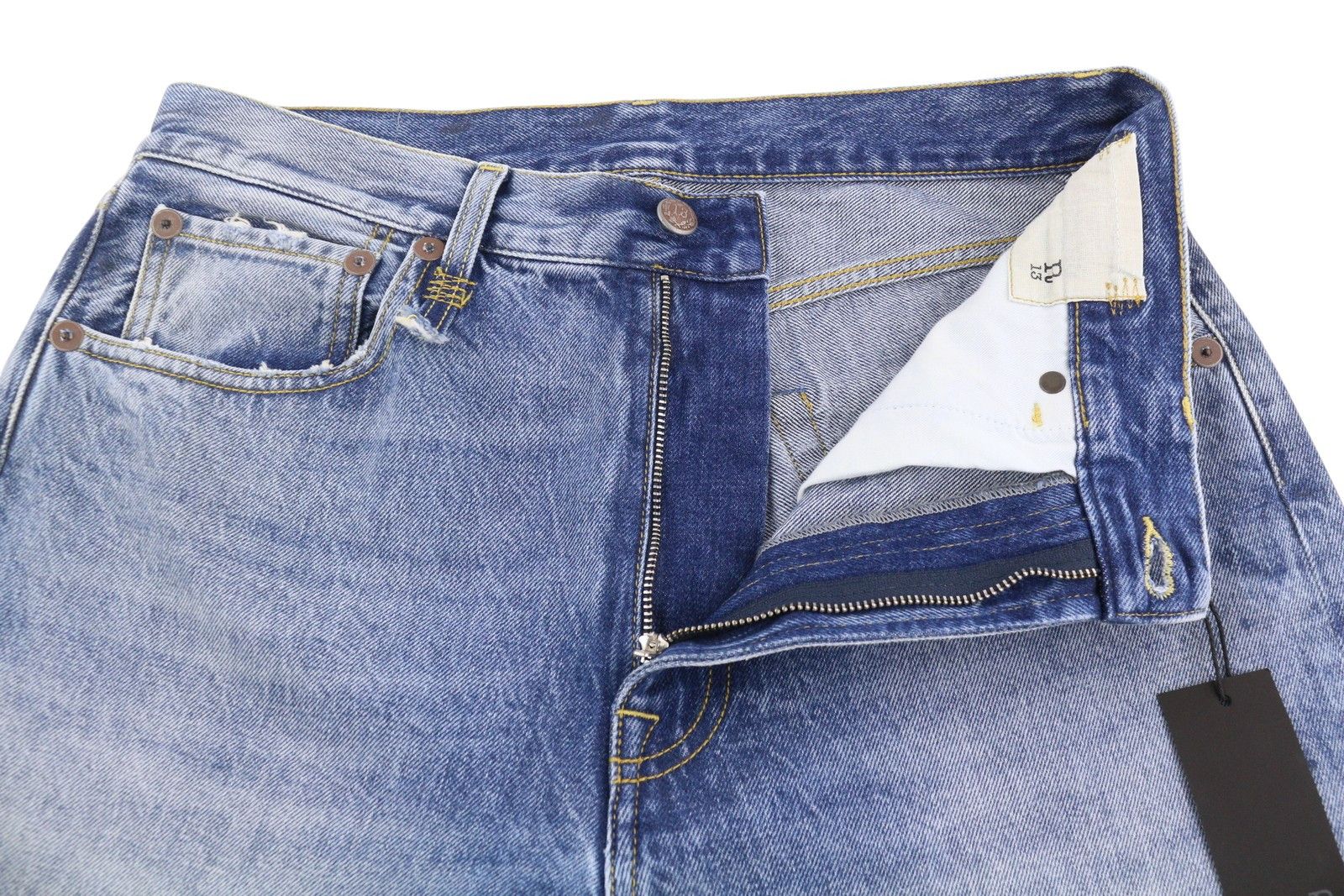 R13 CUFFED X-BF 27 Jasper Straight Whiskers Faded PF25 86662 Size 27" / US 4 / IT 40 - 4 Thumbnail