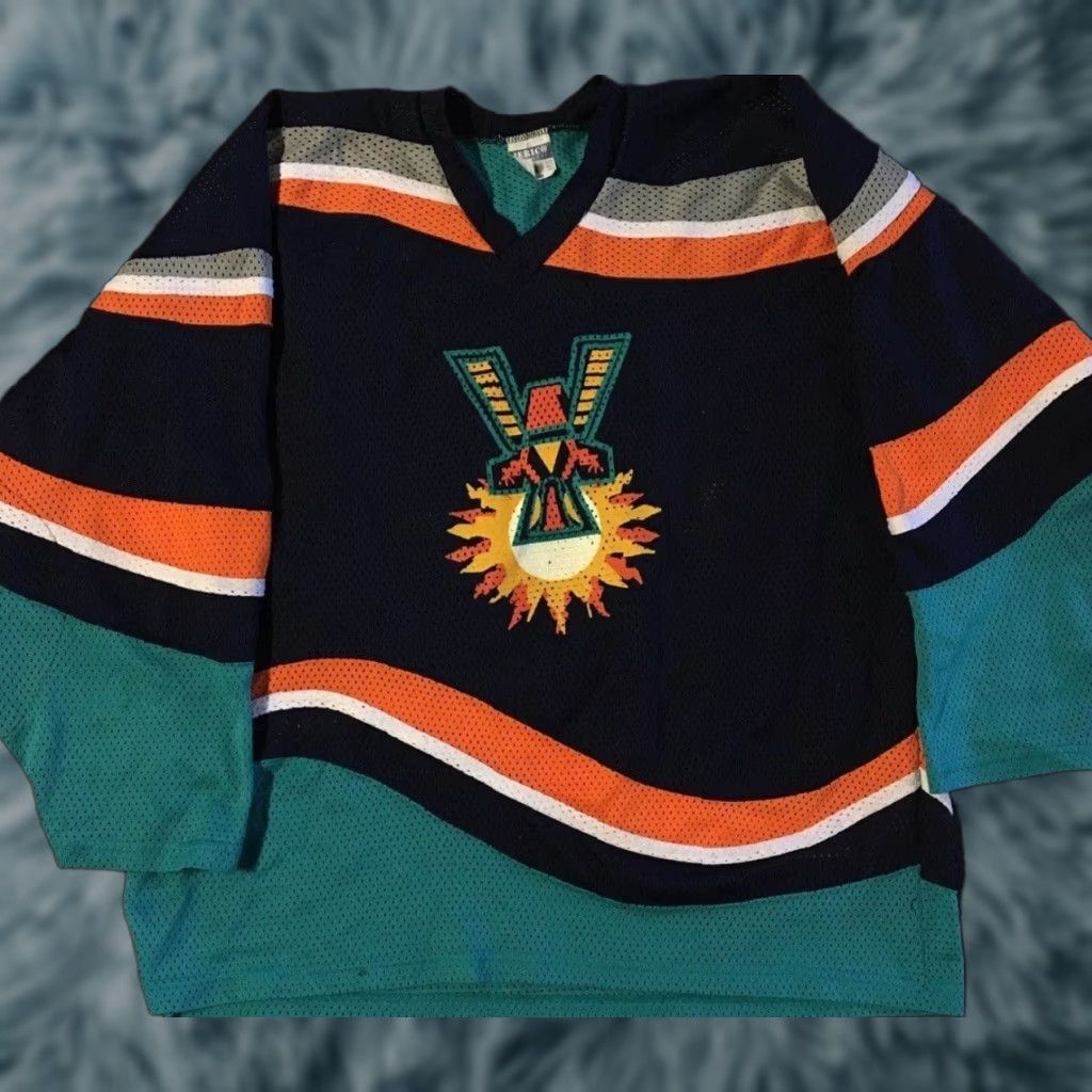 Vintage Vtg 90s #66 Distressed Hockey Jersey XL Canada Blue Sun Maple Leafs Grunge 80s Size US XL / EU 56 / 4 - 1 Thumbnail