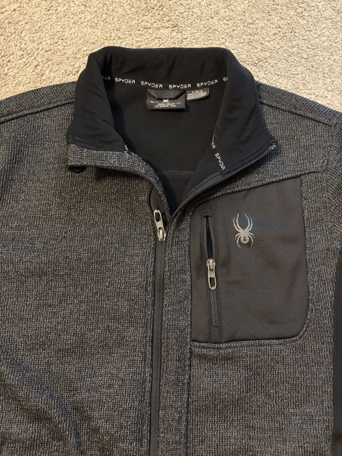 Spyder Spyder Fleece Zip Up Jacket Size Large Gray Black Athletic Size US L / EU 52-54 / 3 - 2 Thumbnail