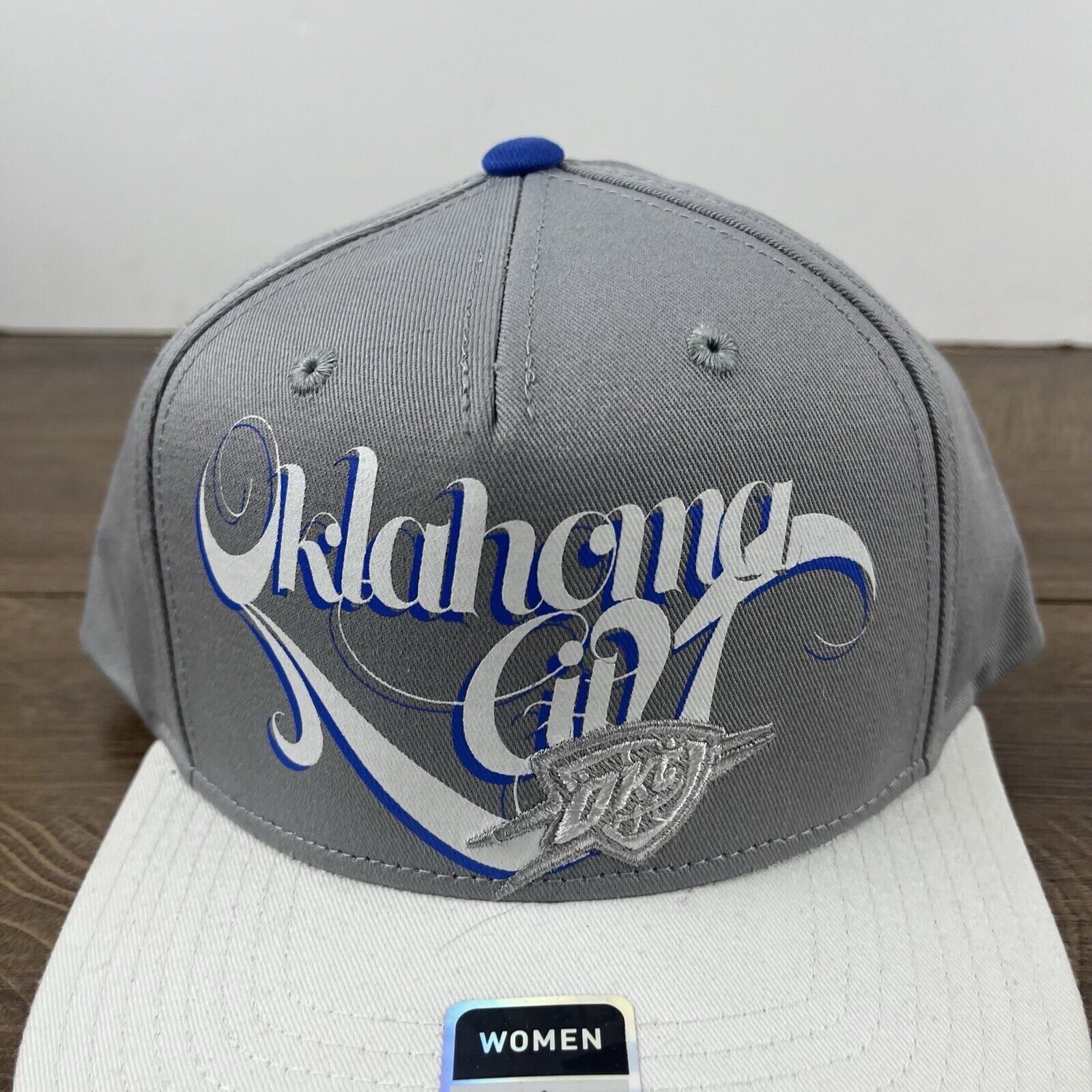 Adidas Oklahoma City Thunder Snapback Hat Adidas Gray Cap Adjustabl Size ONE SIZE - 7 Thumbnail