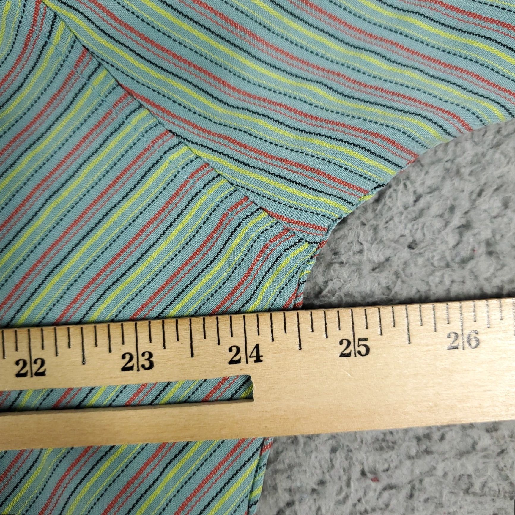 BUGATCHI Bugatchi Uomo Green Striped Button-Up Shirt Mens Large Long Sleeve Regular Fit Size US L / EU 52-54 / 3 - 6 Thumbnail