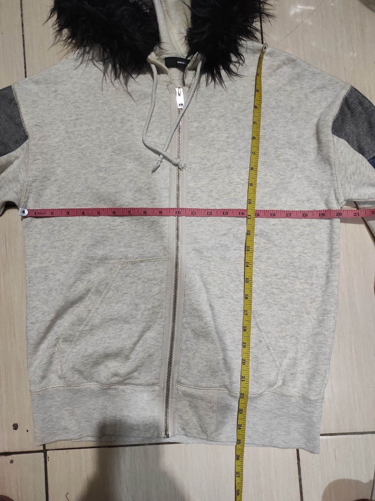 Diesel Diesel patchwork zip fur hoodie ifsix LGB style Size US XS / EU 42 / 0 - 16 Thumbnail