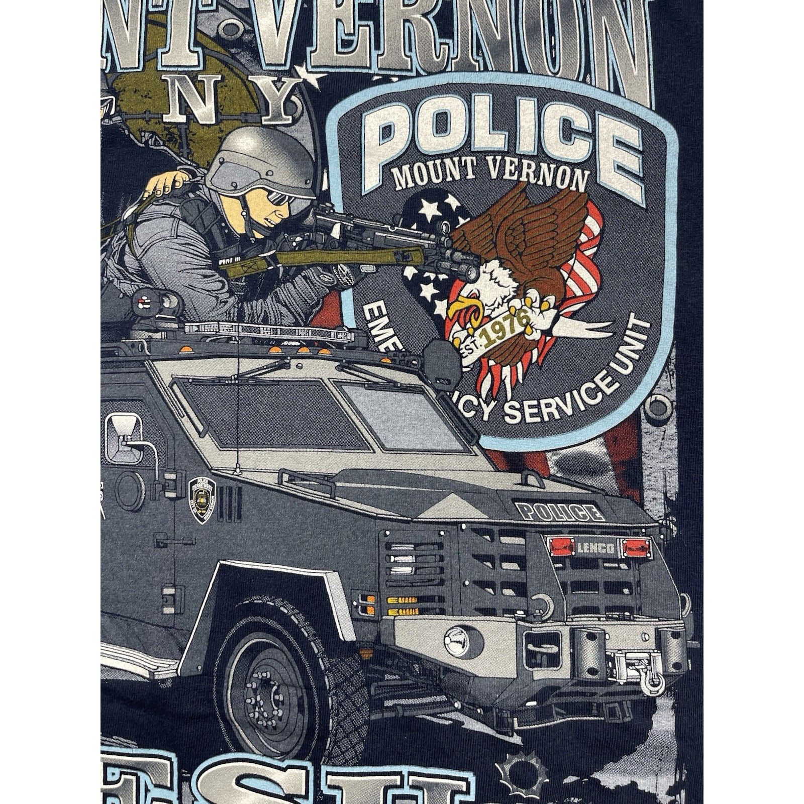 Other Mount Vernon NY Police ESU Lenco BearCat T-Shirt XL 1976 Tac Size US XL / EU 56 / 4 - 8 Thumbnail