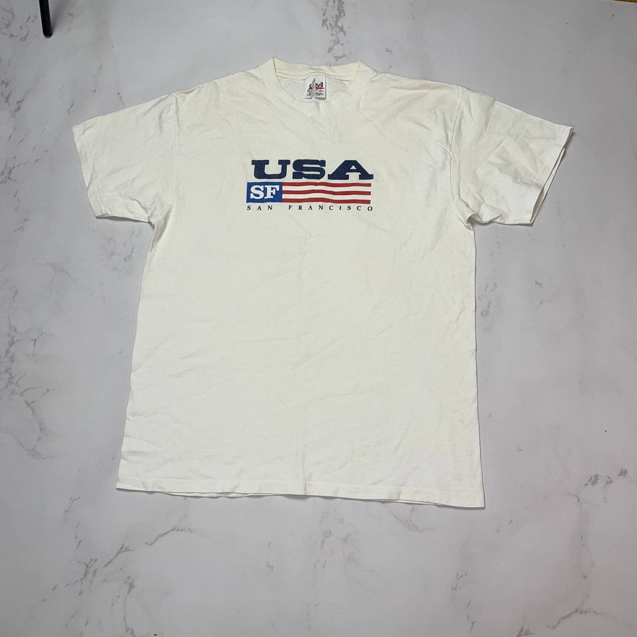 Vintage Vintage 1990s San Francisco USA Souvenir T Shirt /Streetwear Size US XL / EU 56 / 4 - 1 Thumbnail