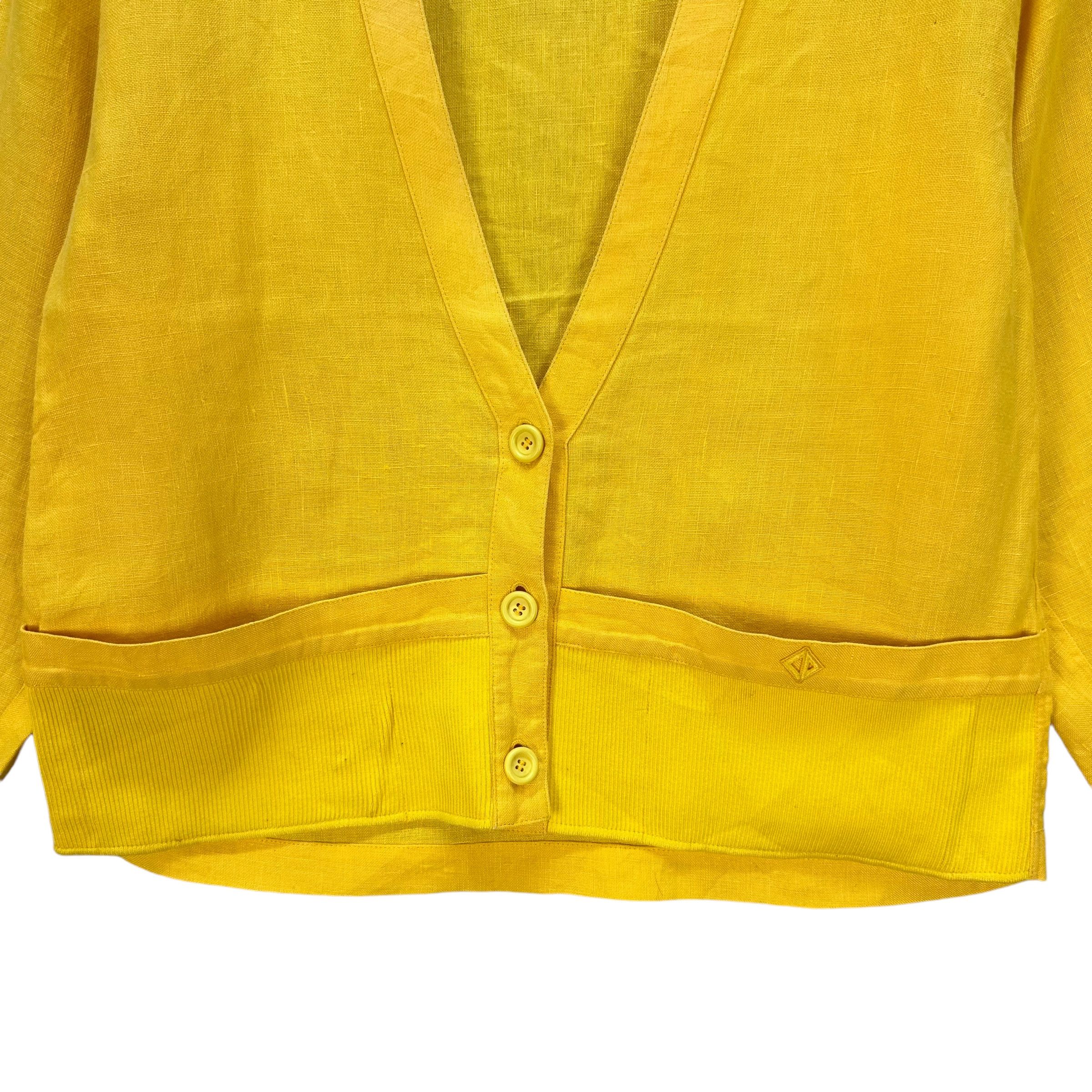 Christian Dior Monsieur CHIRSTIAN DIOR SPORTS YELLOW CARDIGAN #8701-021 Size M / US 6-8 / IT 42-44 - 3 Thumbnail