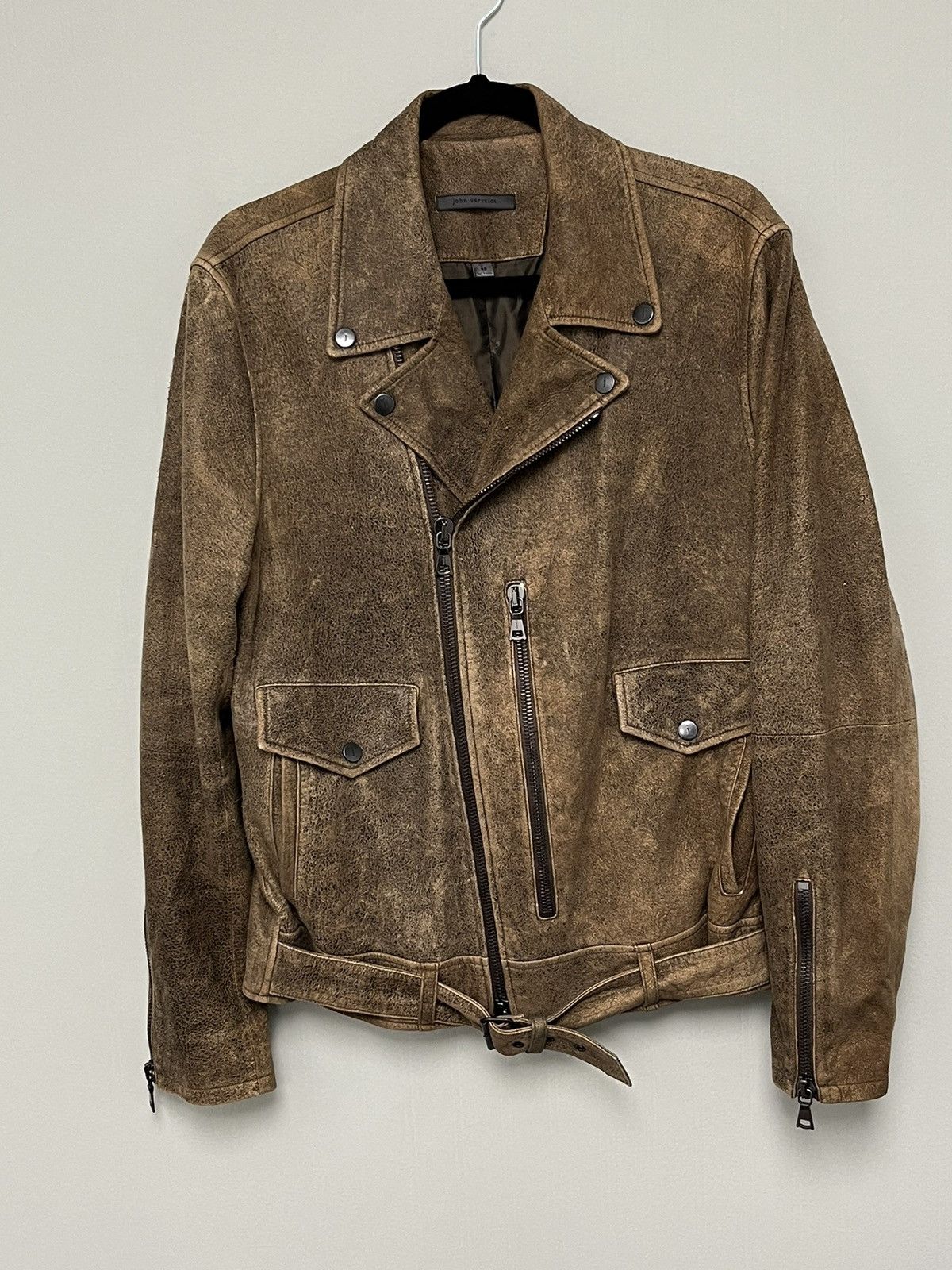 John Varvatos Belted biker jacket. 48 Size US M / EU 48-50 / 2 - 13 Thumbnail